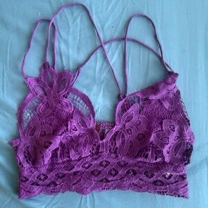 Vibrant Purple Lace Bralette